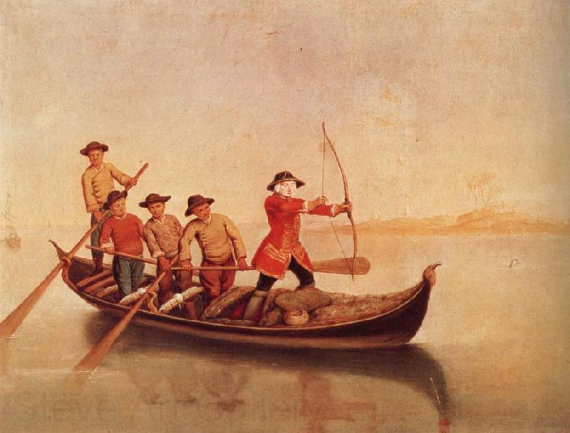 LONGHI, Pietro Duck Shoot on the Lagoon Spain oil painting art